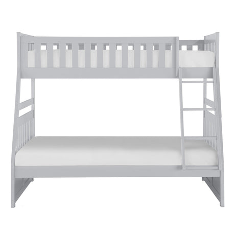 Orion Gray Twin/Full Bunk Bed by Homelegance at Eve Furniture