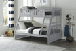 Orion Gray Twin/Full Bunk Bed by Homelegance at Eve Furniture