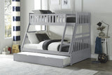 Orion Gray Twin/Full Bunk Bed with Twin Trundle by Homelegance at Eve Furniture