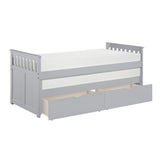 Orion Gray Twin/Twin Bed with Storage Boxes by Homelegance at Eve Furniture