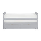 Orion Gray Twin/Twin Bed with Storage Boxes by Homelegance at Eve Furniture