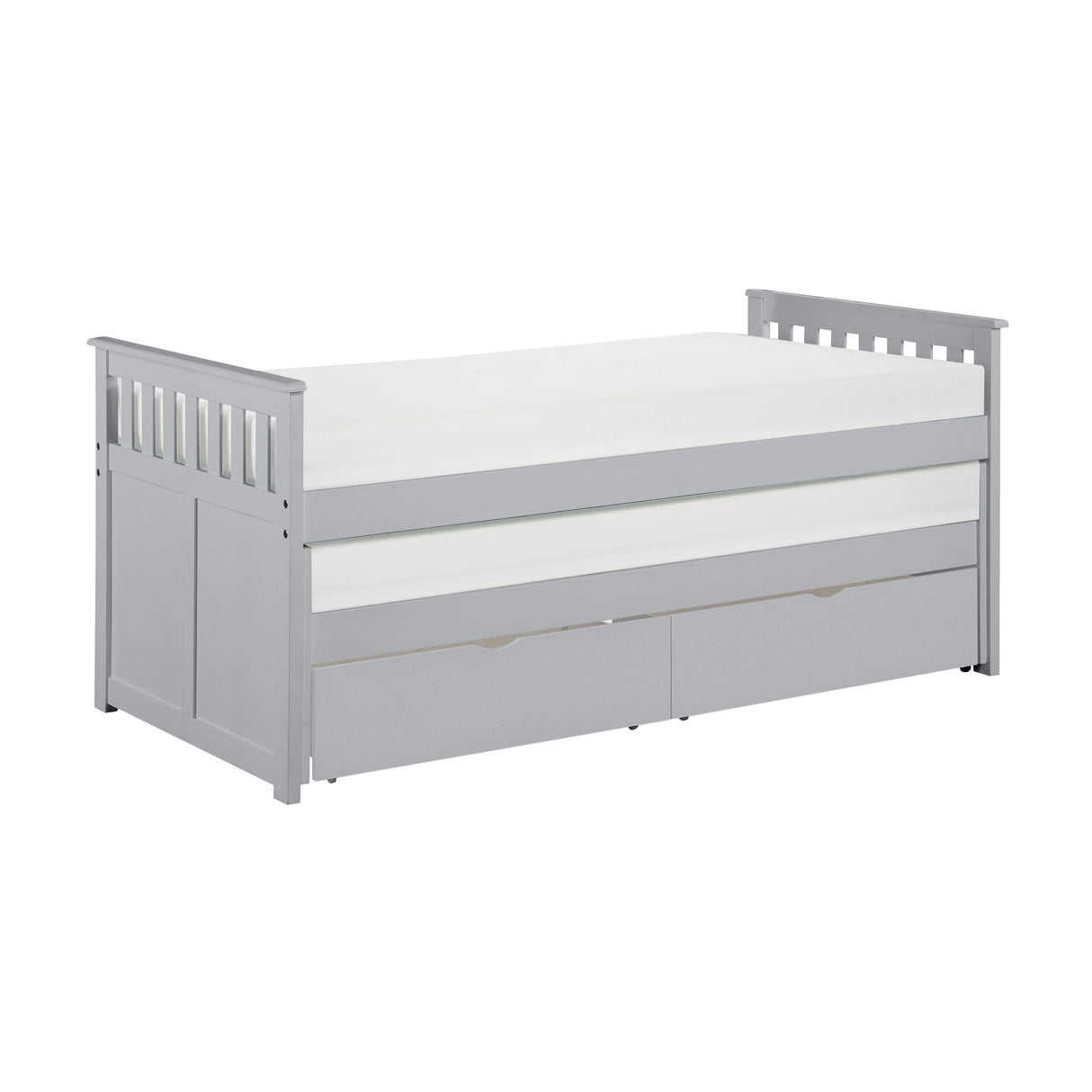 Orion Gray Twin/Twin Bed with Storage Boxes by Homelegance at Eve Furniture