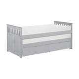 Orion Gray Twin/Twin Bed with Storage Boxes by Homelegance at Eve Furniture