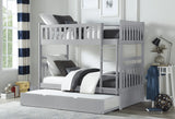 Orion Gray Twin/Twin Bunk Bed with Twin Trundle by Homelegance at Eve Furniture