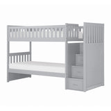Orion Gray Twin/Twin Step Bunk Bed by Homelegance at Eve Furniture