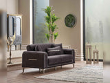 Orion Grey Convertible Loveseat by Furnia at Eve Furniture