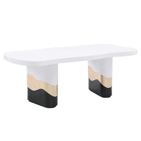 Orion White/Black 7-Piece Dining Room Set by New Era Innovations at Eve Furniture