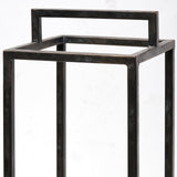 Orionis Large Wood w/ Black Metal Lantern Candle Holder by Mercana at Eve Furniture