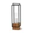Orionis Large Wood w/ Black Metal Lantern Candle Holder by Mercana at Eve Furniture