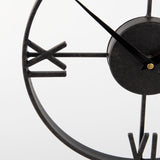 Oris Black Metal/Wood Open Frame Table Clock by Mercana at Eve Furniture