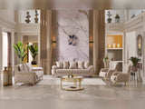 Orlando Beige Convertible Loveseat by Furnia at Eve Furniture