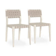 Orlando Milk White/Taupe Dining Chair (Set of 2) by Classic Home at Eve Furniture