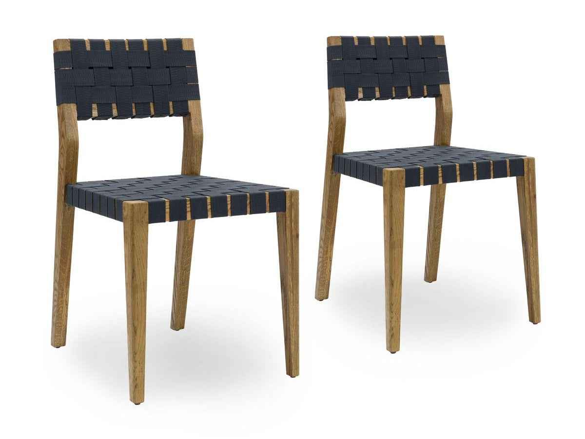 Orlando True Natural/Charcoal Dining Chair (Set of 2) by Classic Home at Eve Furniture