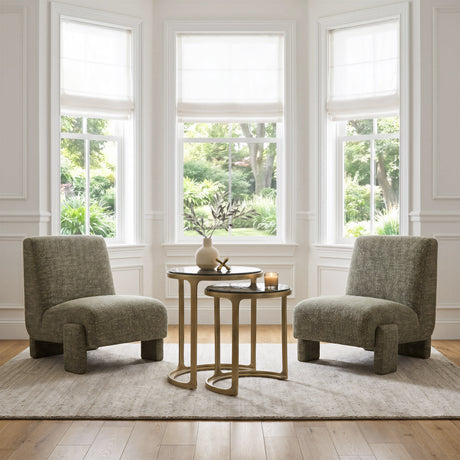 Orleen Checker Green Accent Chair by Zuomod at Eve Furniture