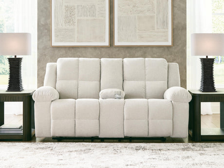 Orlen Winter Reclining Loveseat with Console by Ashley at Eve Furniture