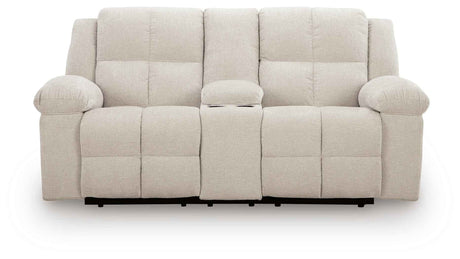 Orlen Winter Reclining Loveseat with Console by Ashley at Eve Furniture