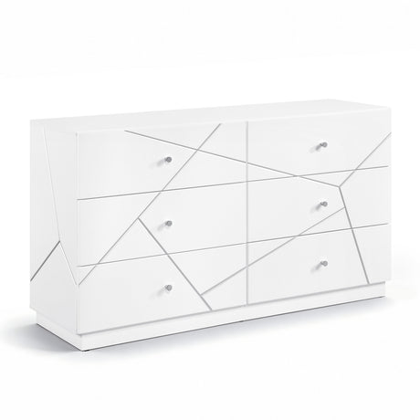 Orlo White Dresser by Homelegance at Eve Furniture