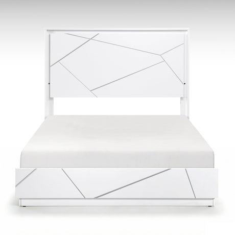 Orlo White Eastern King Bed by Homelegance at Eve Furniture