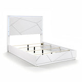 Orlo White Eastern King LED Panel Bed by Homelegance at Eve Furniture