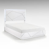 Orlo White Eastern King LED Panel Bed by Homelegance at Eve Furniture
