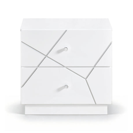 Orlo White Led Panel Bedroom Set by Homelegance at Eve Furniture