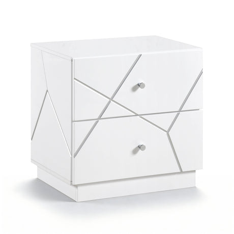 Orlo White Led Panel Bedroom Set by Homelegance at Eve Furniture