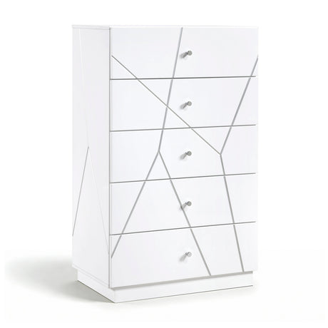 Orlo White Led Panel Bedroom Set by Homelegance at Eve Furniture
