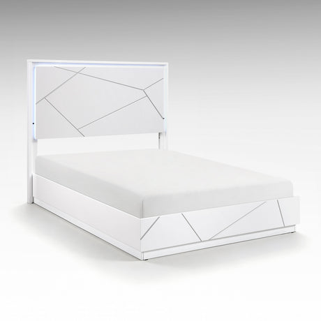 Orlo White Led Panel Bedroom Set by Homelegance at Eve Furniture