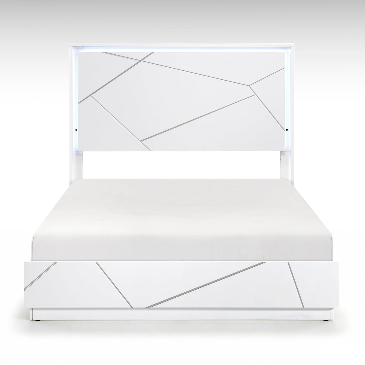 Orlo White Led Panel Bedroom Set by Homelegance at Eve Furniture