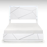 Orlo White Led Panel Bedroom Set by Homelegance at Eve Furniture