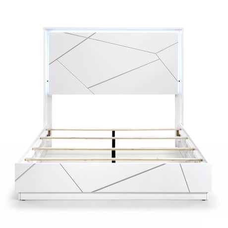 Orlo White Led Panel Bedroom Set by Homelegance at Eve Furniture