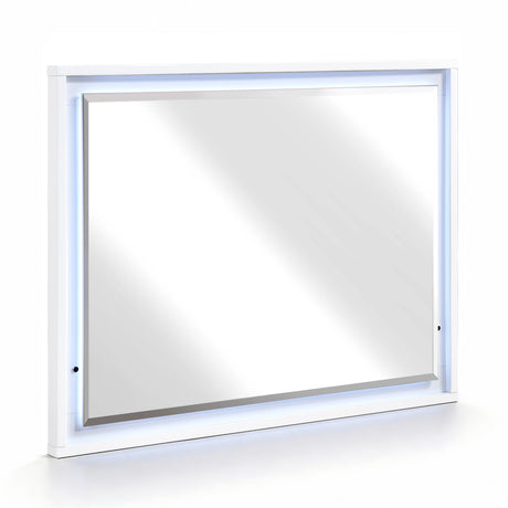 Orlo White Mirror by Homelegance at Eve Furniture
