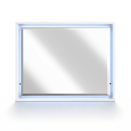 Orlo White Mirror by Homelegance at Eve Furniture