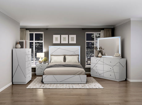 Orlo White Queen Bed by Homelegance at Eve Furniture