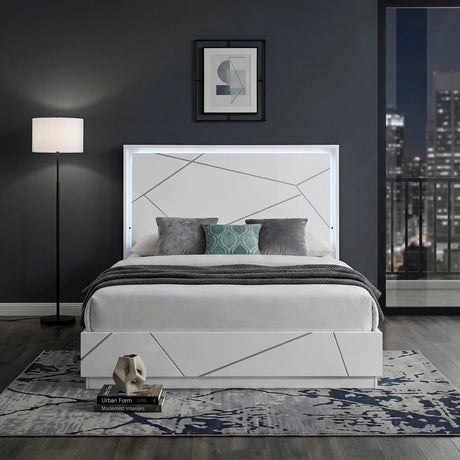 Orlo White Queen Bed by Homelegance at Eve Furniture