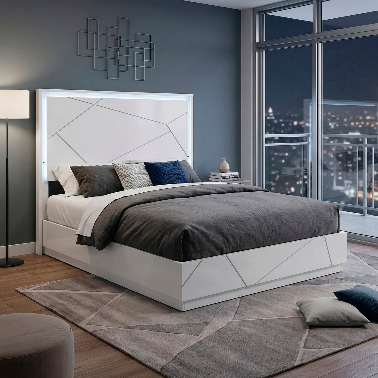 Orlo White Queen Bed by Homelegance at Eve Furniture