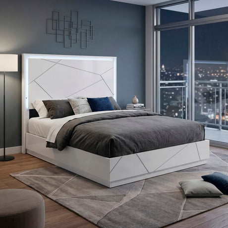 Orlo White Queen Bed by Homelegance at Eve Furniture