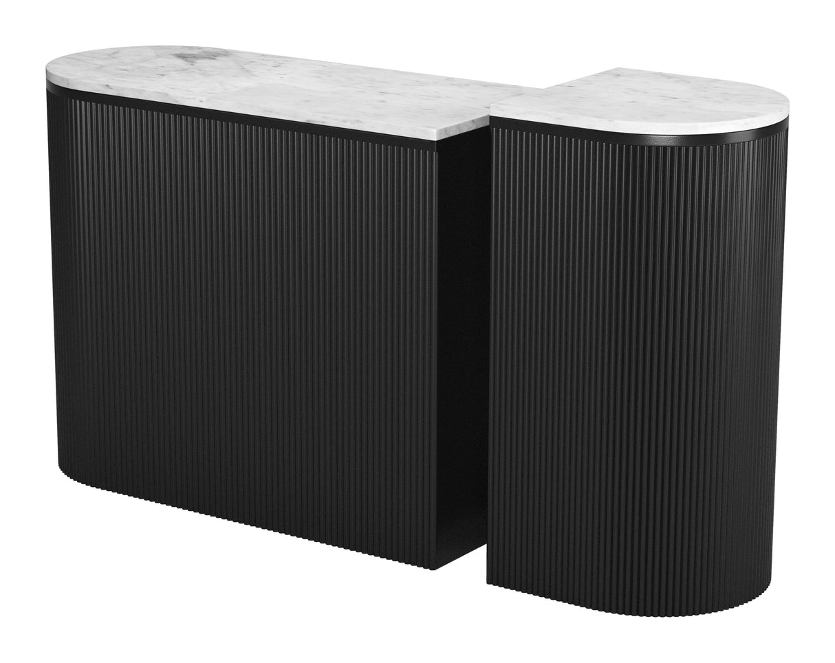 Ormara White & Black Console Table Set (2-Piece) by Zuomod at Eve Furniture