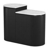 Ormara White & Black Side Table Set (2-Piece) by Zuomod at Eve Furniture