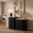 Ormara White & Black Side Table Set (2-Piece) by Zuomod at Eve Furniture