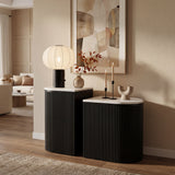 Ormara White & Black Side Table Set (2-Piece) by Zuomod at Eve Furniture