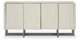 Ornawel Distressed White Accent Cabinet