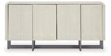 Ornawel Distressed White Accent Cabinet by Ashley at Eve Furniture