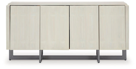 Ornawel Distressed White Accent Cabinet by Ashley at Eve Furniture
