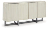 Ornawel Distressed White Accent Cabinet by Ashley at Eve Furniture