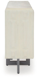 Ornawel Distressed White Accent Cabinet by Ashley at Eve Furniture