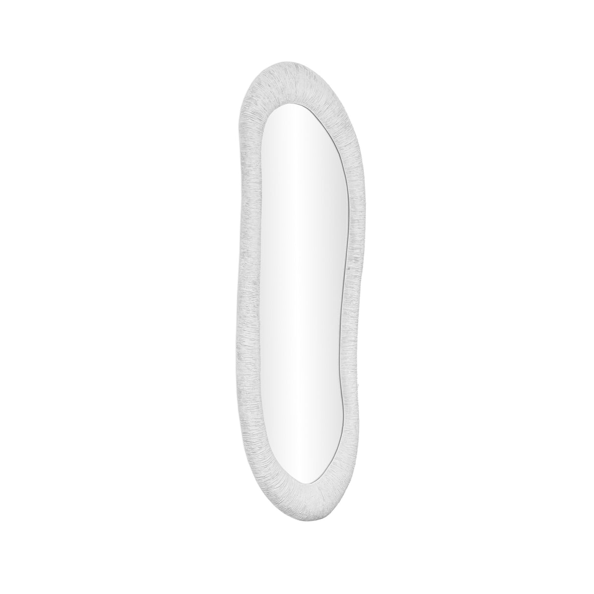Orpheus 20"X59" Ribbed Faux Stone Fiberglass Floor Mirror by TOV Furniture at Eve Furniture