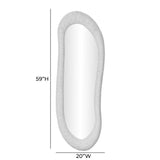 Orpheus 20"X59" Ribbed Faux Stone Fiberglass Floor Mirror by TOV Furniture at Eve Furniture