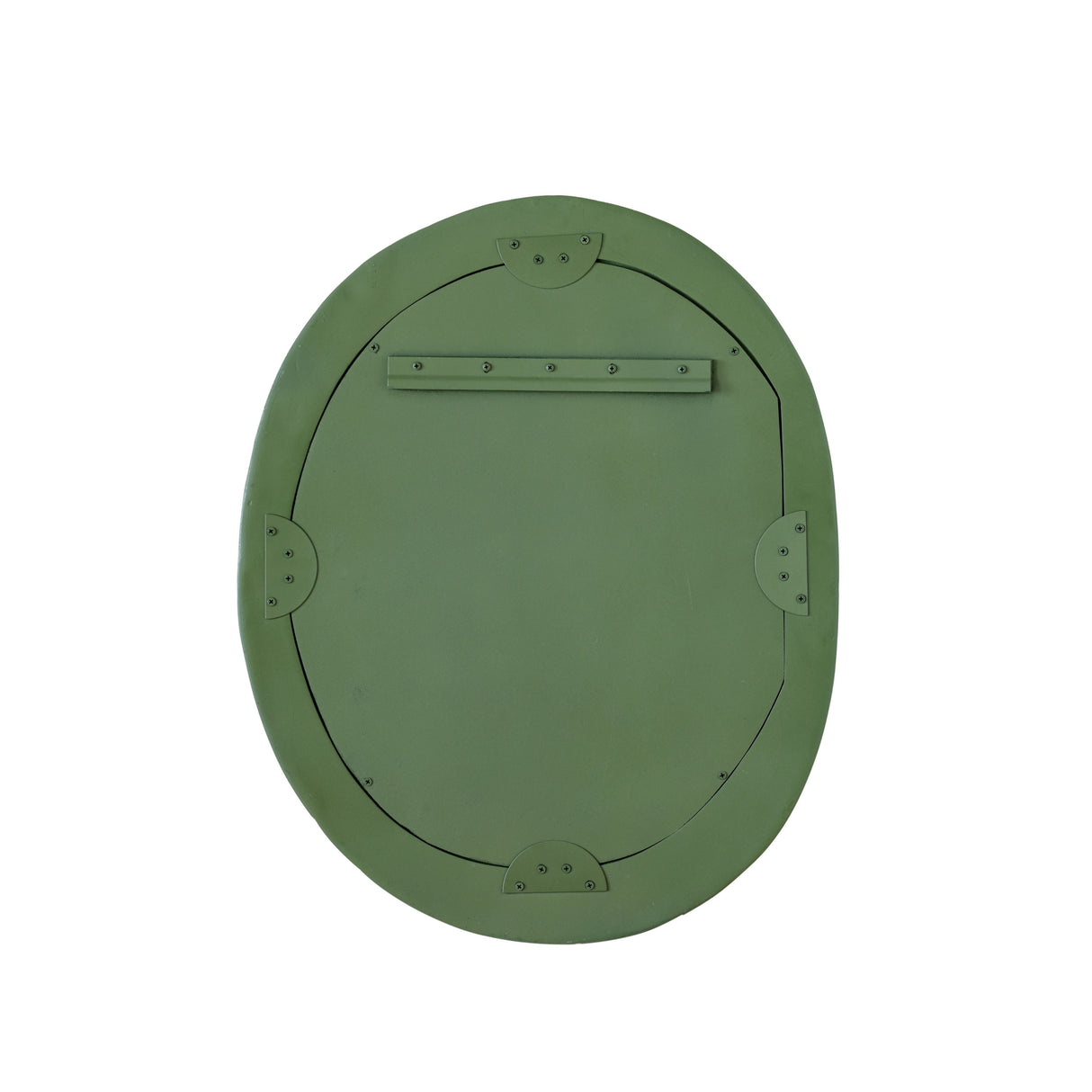 Orpheus 22"X28" Ribbed Forest Green Fiberglass Thick Wall Mirror by TOV Furniture at Eve Furniture