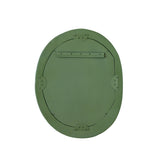 Orpheus 22"X28" Ribbed Forest Green Fiberglass Thick Wall Mirror by TOV Furniture at Eve Furniture